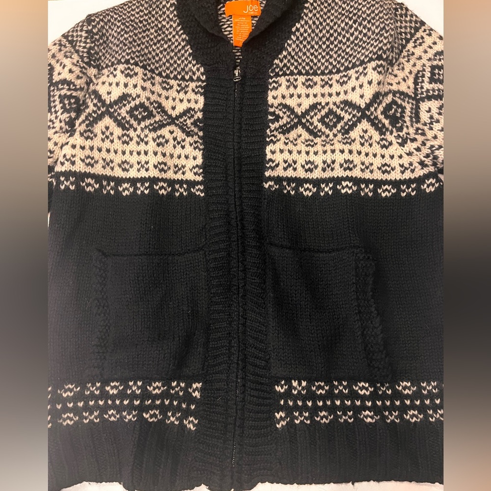 Joe Fresh Black and White Men's Wool Sweater